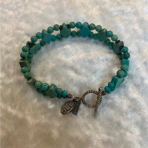 🍀Paige Wallace Design Sterling Silver Turquoise Beaded Bracelet